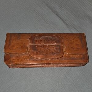 Brown Leather Men's Clutch
